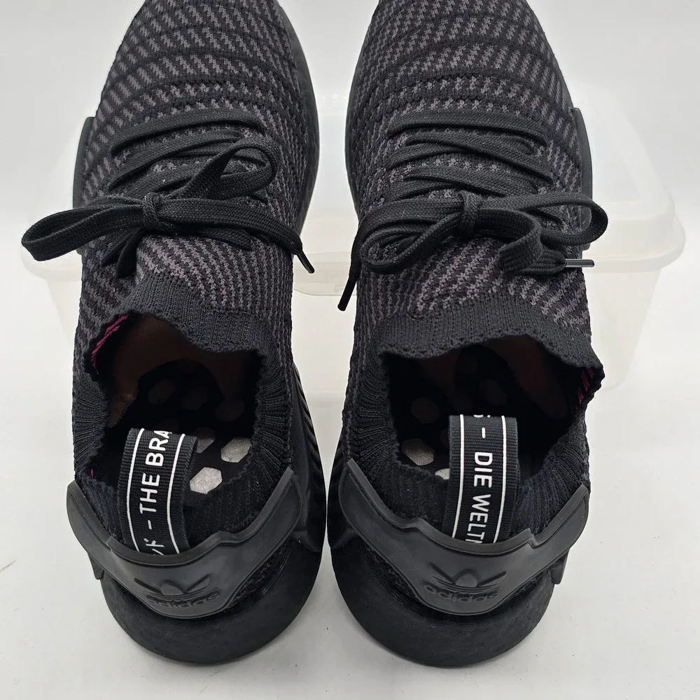 Adidas NMD_R1 STLT Shoes Mens Size 10 Black Primeknit Boost Athletic Sneakers